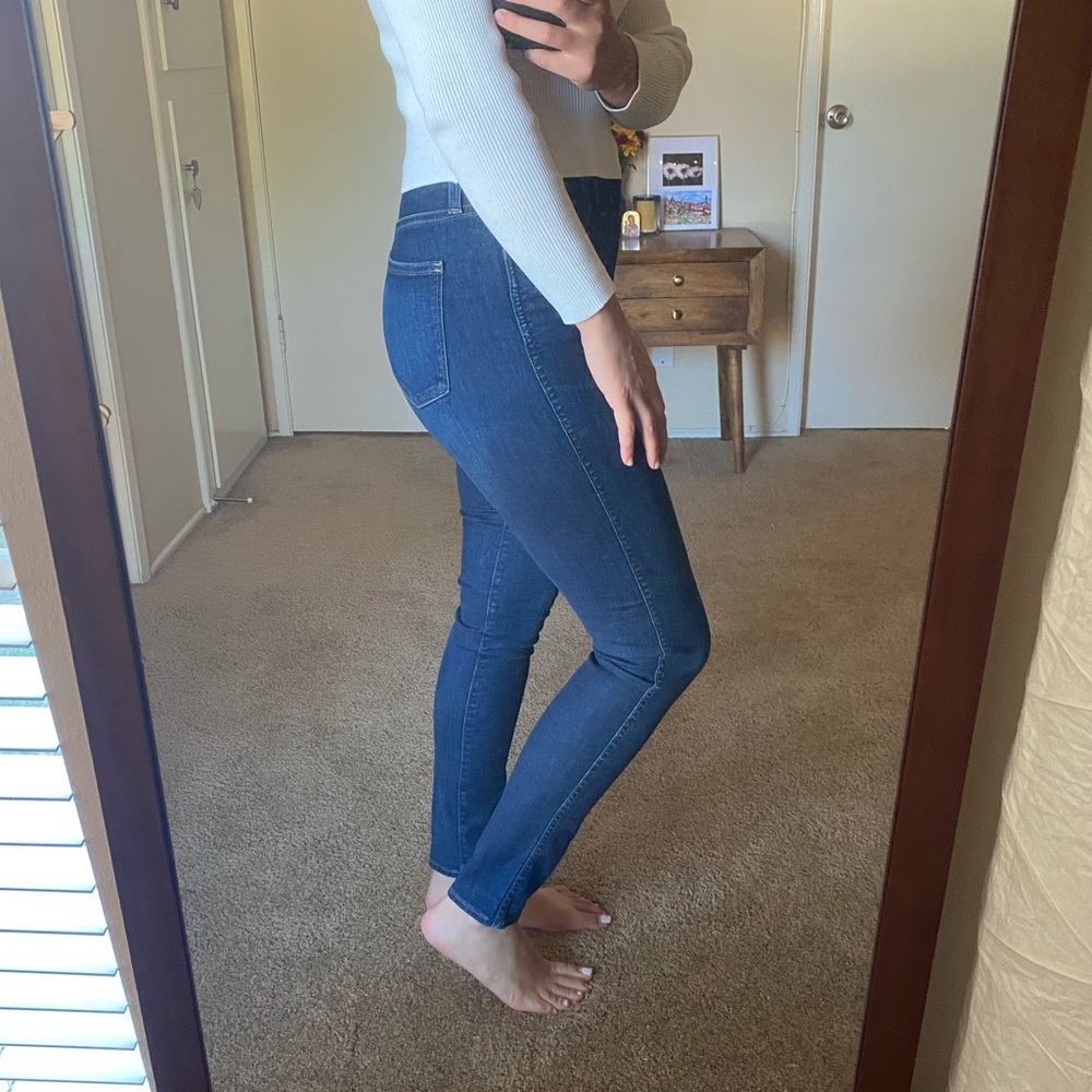 Madewell 10 inch High Rise Skinny Jeans, Hayes Wash, size 29 - Picture 3 of 9